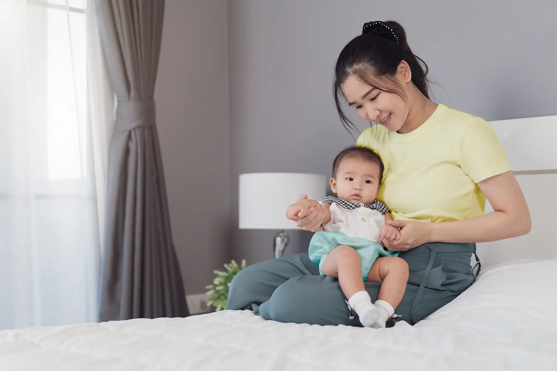 Women with her newborn baby